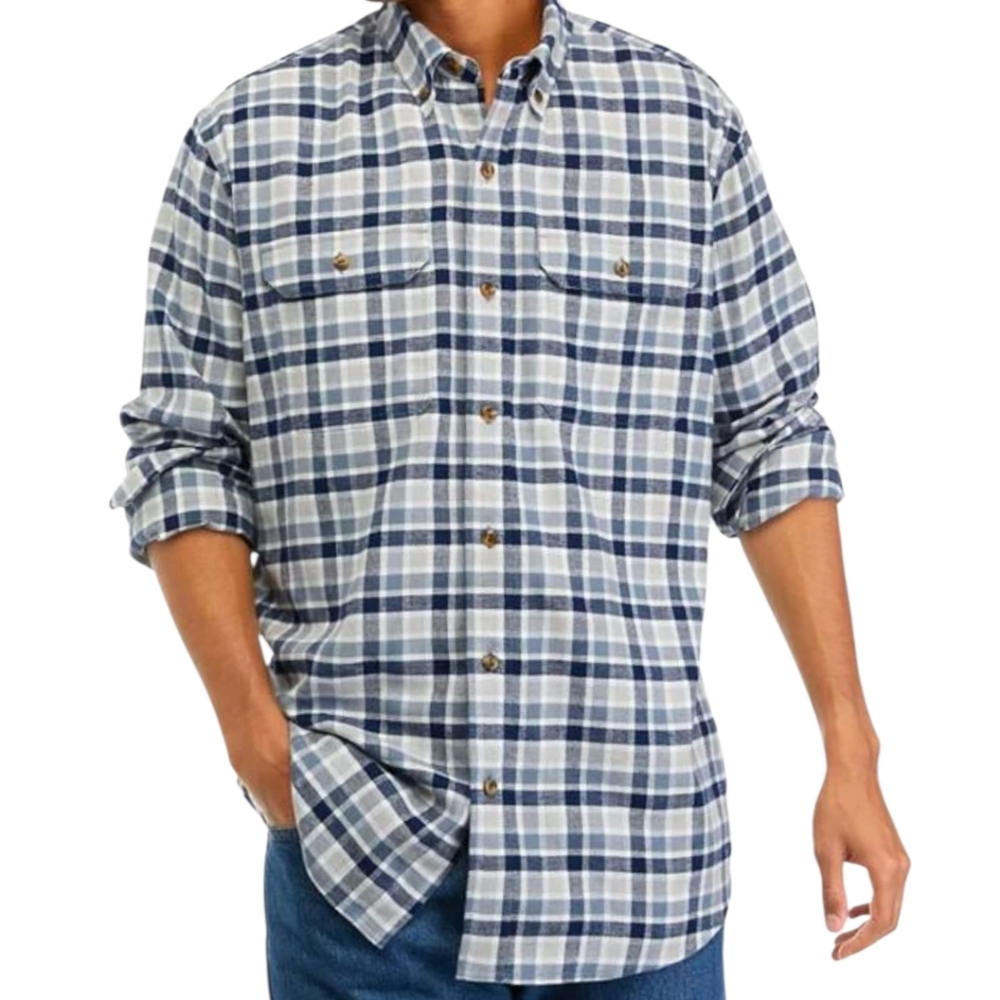 Ocean+Coast Blue Plaid Flannel Men's Shirt